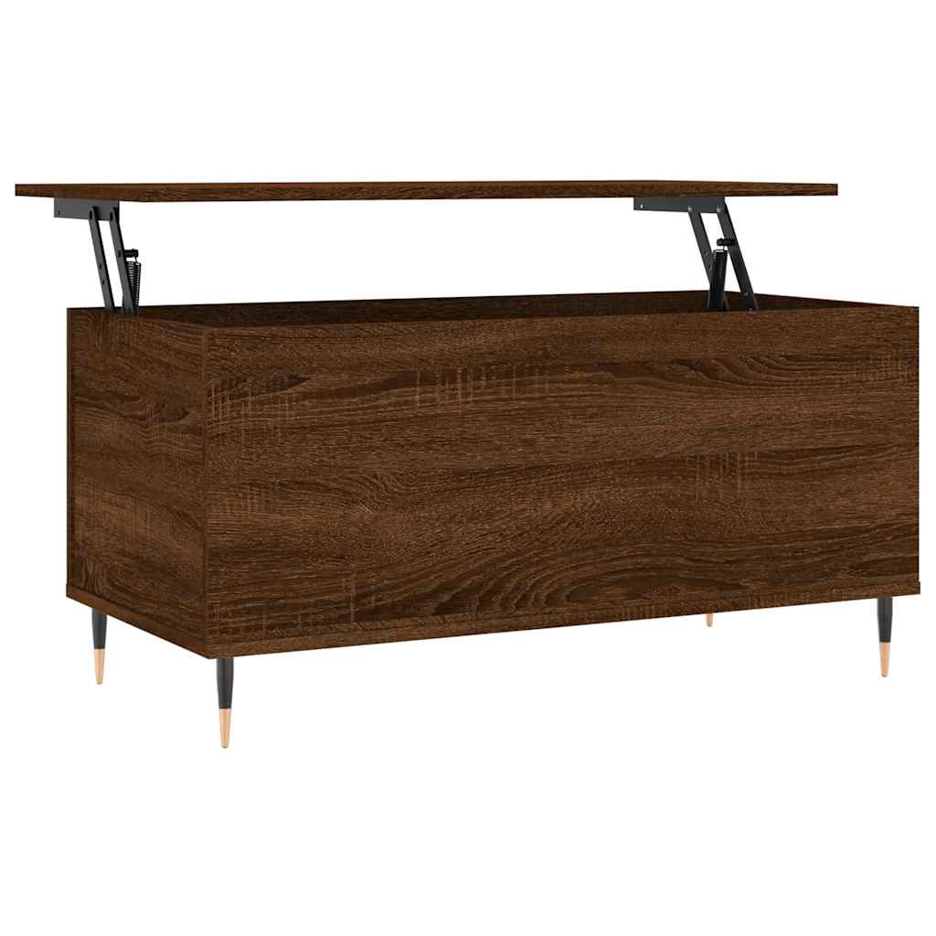 Tavolino Salotto-Tavolino da soggiorno-Tavolo Rovere Marrone 90x44,5x45 cm Legno Multistrato 100894