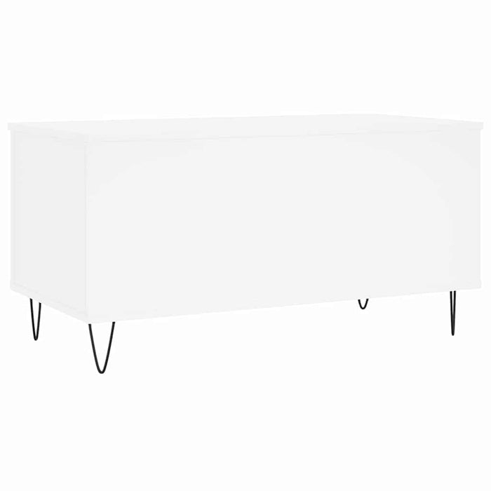 Tavolino da Salotto-Tavolino da soggiorno-Tavolo Bianco 90x44,5x45 cm in Legno Multistrato 387494