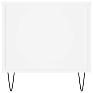 Tavolino da Salotto Bianco 90x44,5x45 cm in Legno Multistrato