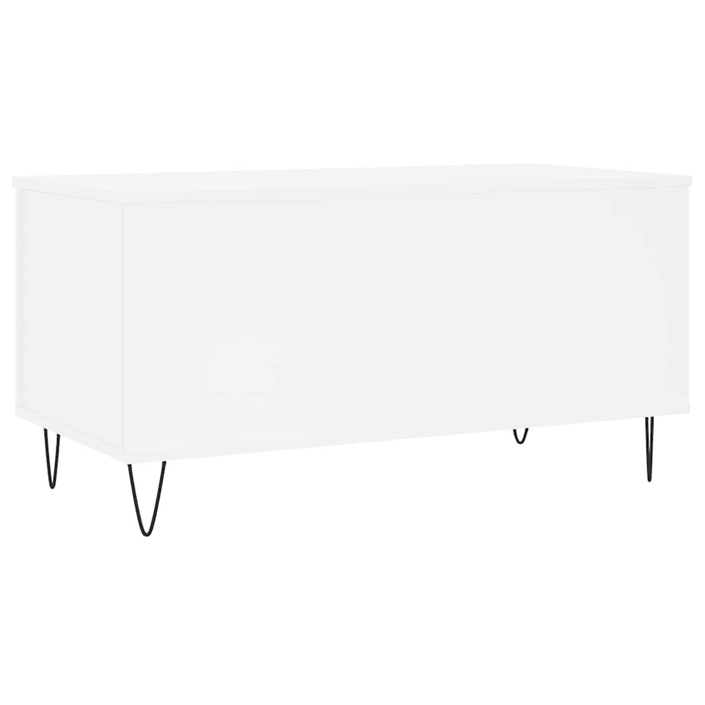 Tavolino da Salotto-Tavolino da soggiorno-Tavolo Bianco 90x44,5x45 cm in Legno Multistrato 387494