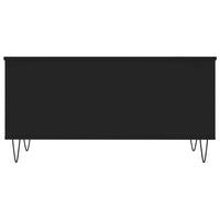 Tavolino da Salotto-Tavolino da soggiorno-Tavolo Nero 90x44,5x45 cm in Legno Multistrato 322884
