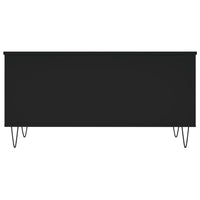Tavolino da Salotto Nero 90x44,5x45 cm in Legno Multistrato 830973