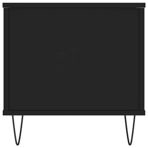 Tavolino da Salotto Nero 90x44,5x45 cm in Legno Multistrato 830973