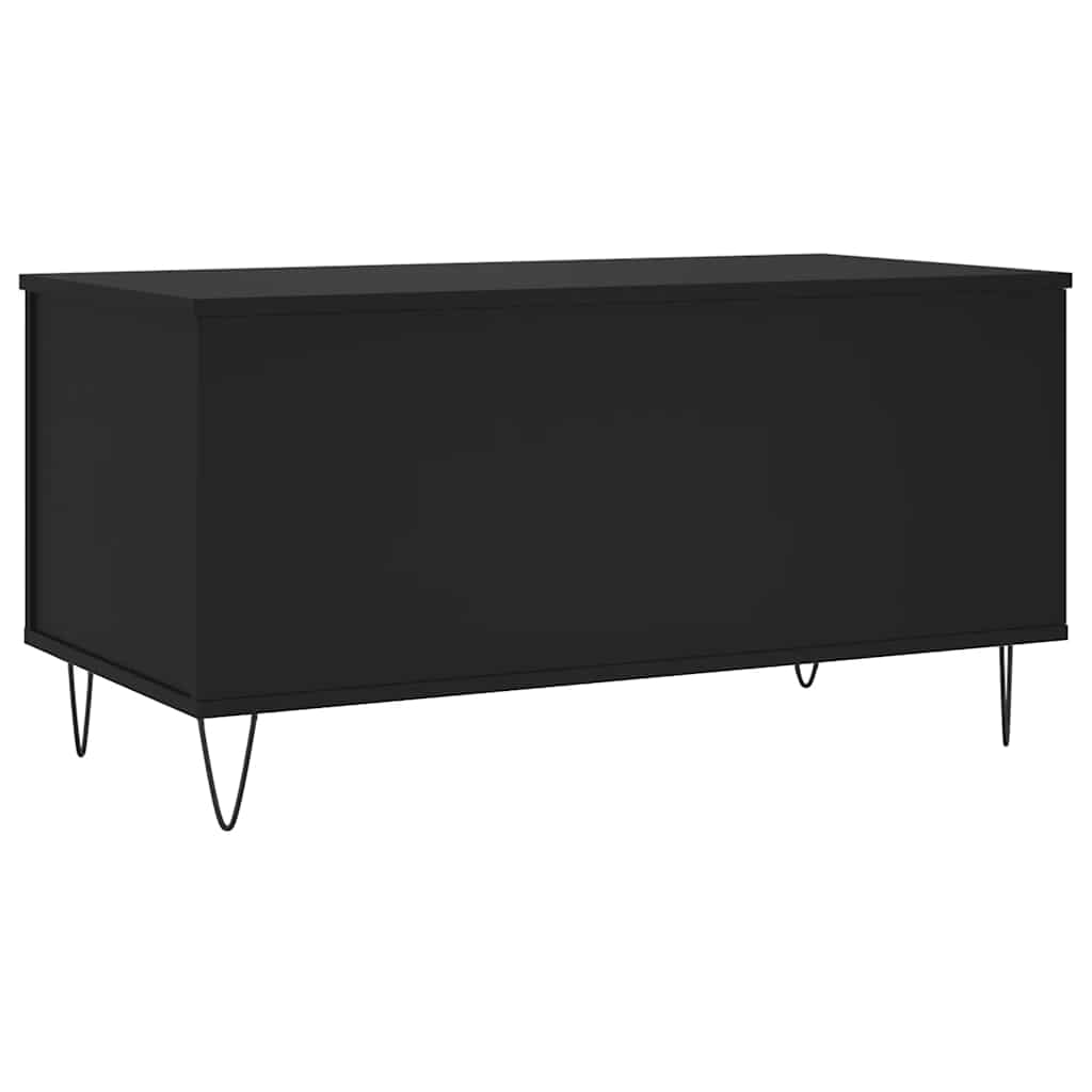 Tavolino da Salotto-Tavolino da soggiorno-Tavolo Nero 90x44,5x45 cm in Legno Multistrato 322884