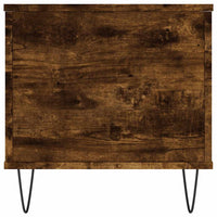 Tavolino da Salotto-Tavolino da soggiorno-Tavolo Rovere Fumo 90x44,5x45 cm Legno Multistrato 582119