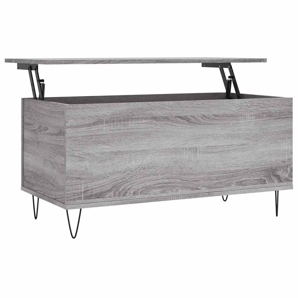 Tavolino Salotto-Tavolino da soggiorno-Tavolo Grigio Sonoma 90x44,5x45 cm Legno Multistrato 359731