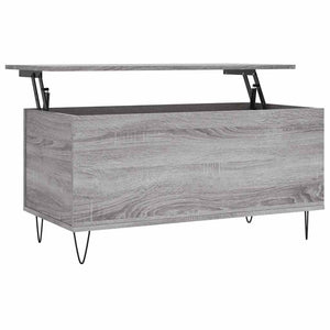 Tavolino Salotto-Tavolino da soggiorno-Tavolo Grigio Sonoma 90x44,5x45 cm Legno Multistrato 359731