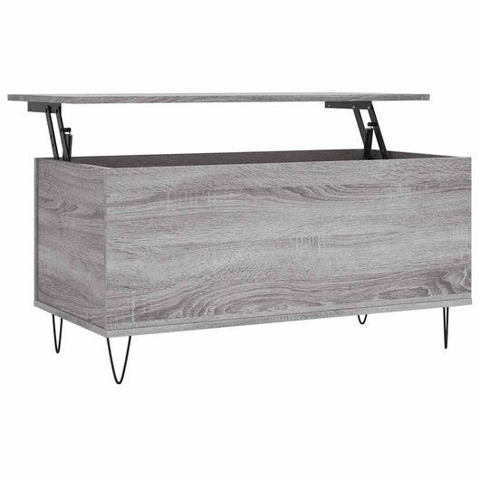 Tavolino Salotto-Tavolino da soggiorno-Tavolo Grigio Sonoma 90x44,5x45 cm Legno Multistrato 359731
