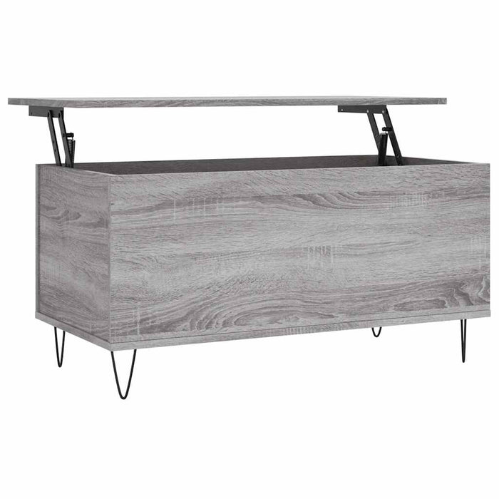 Tavolino Salotto-Tavolino da soggiorno-Tavolo Grigio Sonoma 90x44,5x45 cm Legno Multistrato 359731