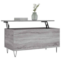 Tavolino Salotto-Tavolino da soggiorno-Tavolo Grigio Sonoma 90x44,5x45 cm Legno Multistrato 359731