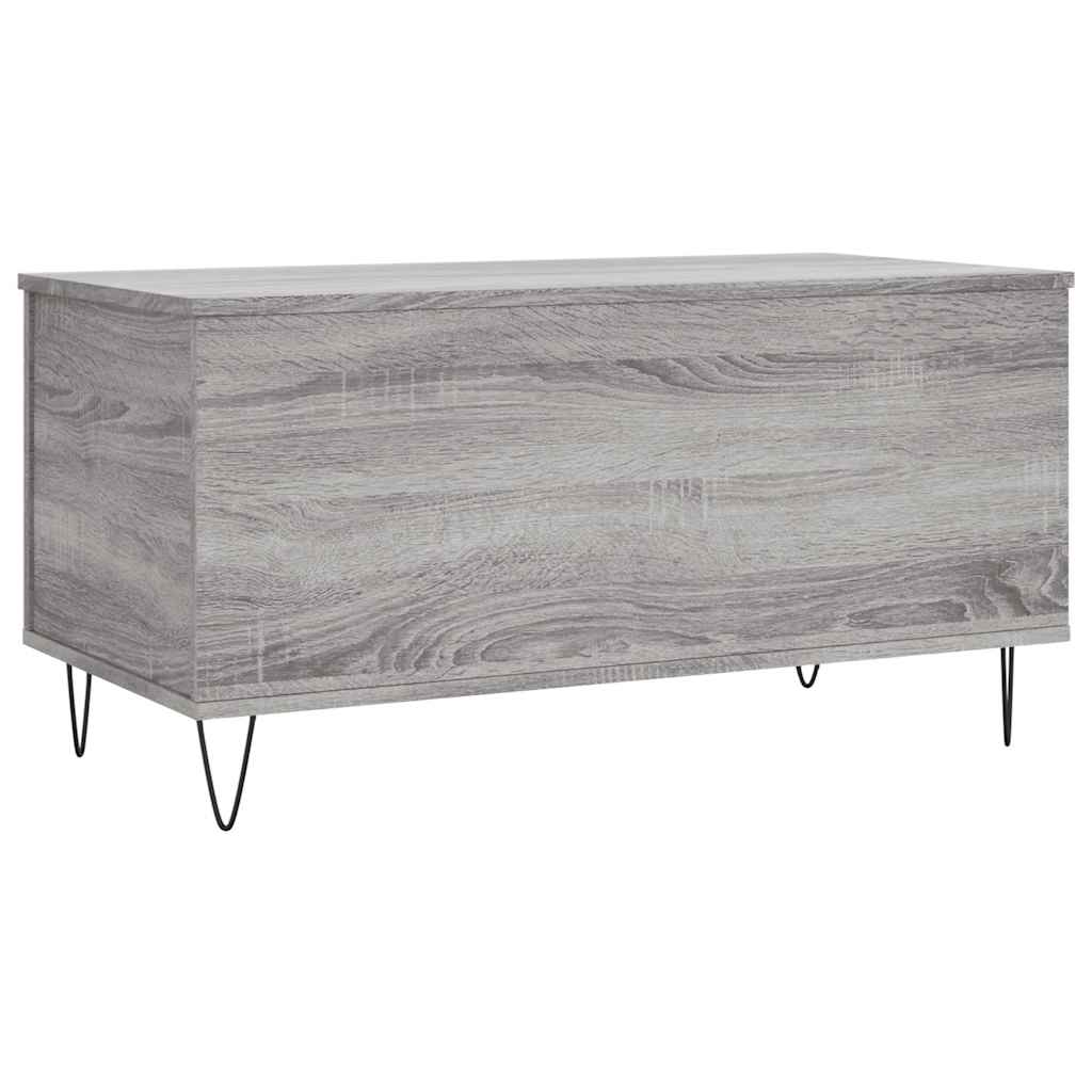 Tavolino Salotto-Tavolino da soggiorno-Tavolo Grigio Sonoma 90x44,5x45 cm Legno Multistrato 359731