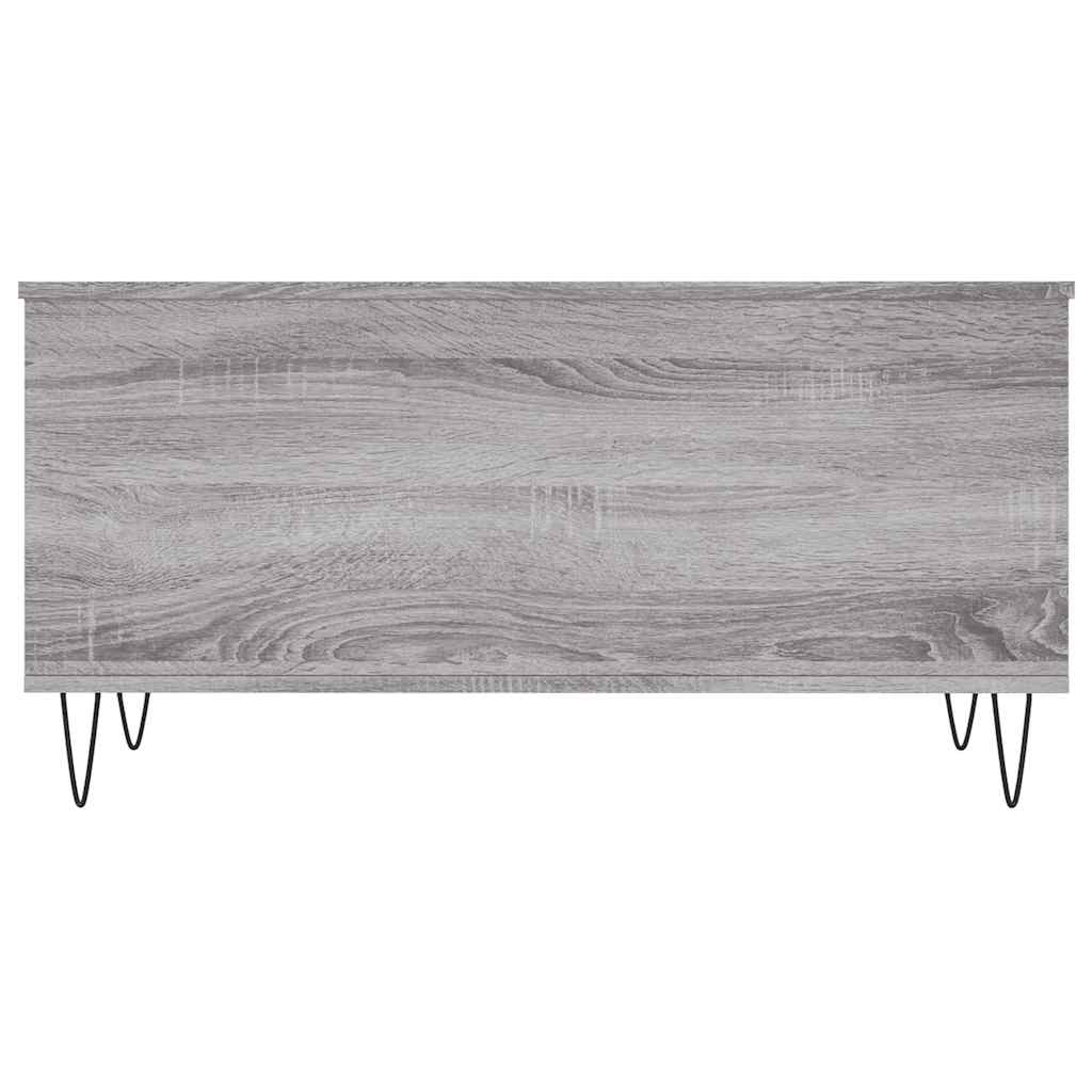 Tavolino Salotto-Tavolino da soggiorno-Tavolo Grigio Sonoma 90x44,5x45 cm Legno Multistrato 359731