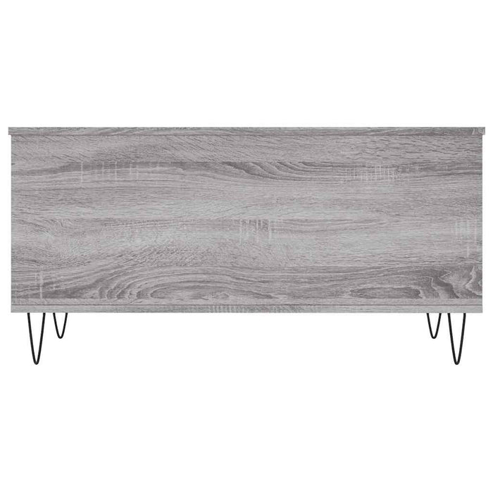 Tavolino Salotto-Tavolino da soggiorno-Tavolo Grigio Sonoma 90x44,5x45 cm Legno Multistrato 359731