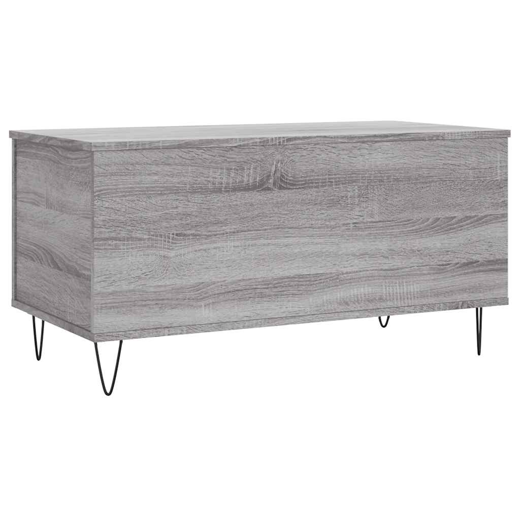 Tavolino Salotto-Tavolino da soggiorno-Tavolo Grigio Sonoma 90x44,5x45 cm Legno Multistrato 359731