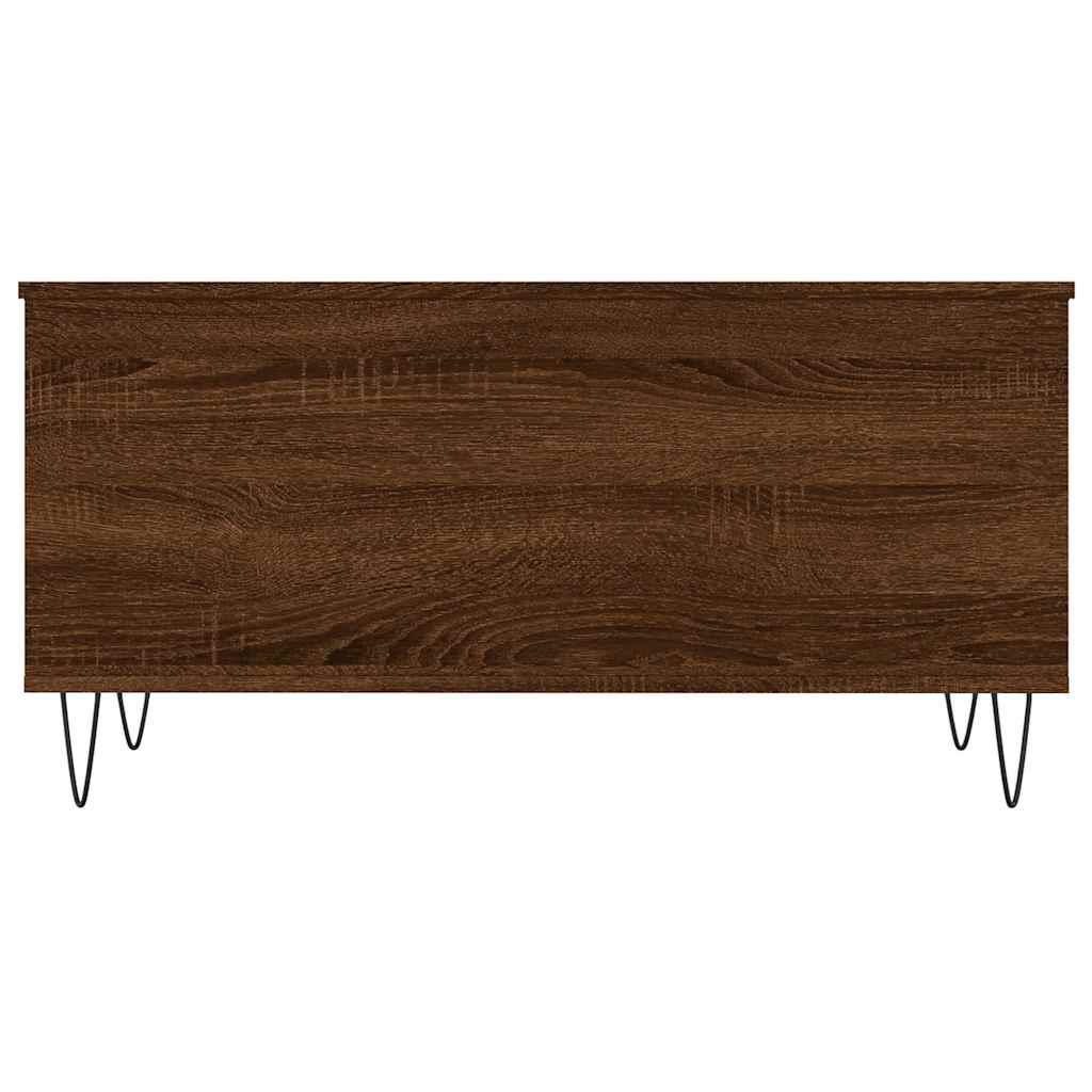 Tavolino Salotto Rovere Marrone 90x44,5x45 cm Legno Multistrato 830979