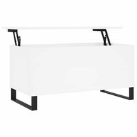 Tavolino da Salotto Bianco 90x44,5x45 cm in Legno Multistrato 830980