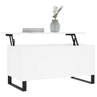Tavolino da Salotto Bianco 90x44,5x45 cm in Legno Multistrato 830980