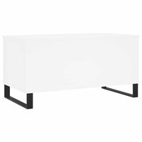 Tavolino da Salotto Bianco 90x44,5x45 cm in Legno Multistrato 830980