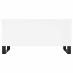 Tavolino da Salotto Bianco 90x44,5x45 cm in Legno Multistrato 830980