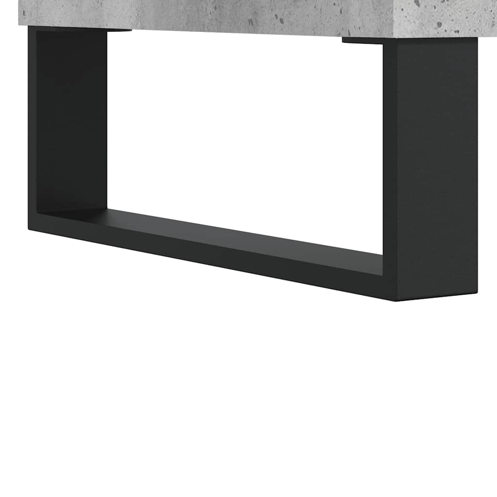 Tavolino Salotto Grigio Cemento 90x44,5x45 cm Legno Multistrato