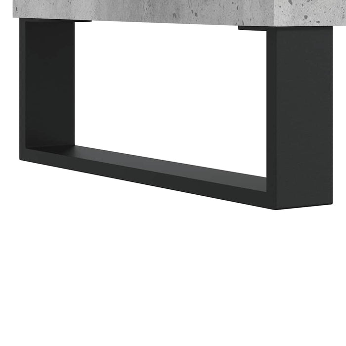Tavolino Salotto Grigio Cemento 90x44,5x45 cm Legno Multistrato