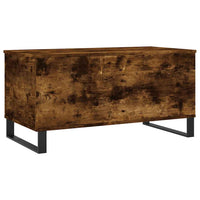 Tavolino da Salotto-Tavolino da soggiorno-Tavolo Rovere Fumo 90x44,5x45 cm Legno Multistrato 929365