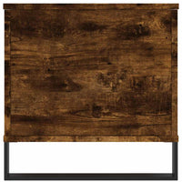 Tavolino da Salotto Rovere Fumo 90x44,5x45 cm Legno Multistrato