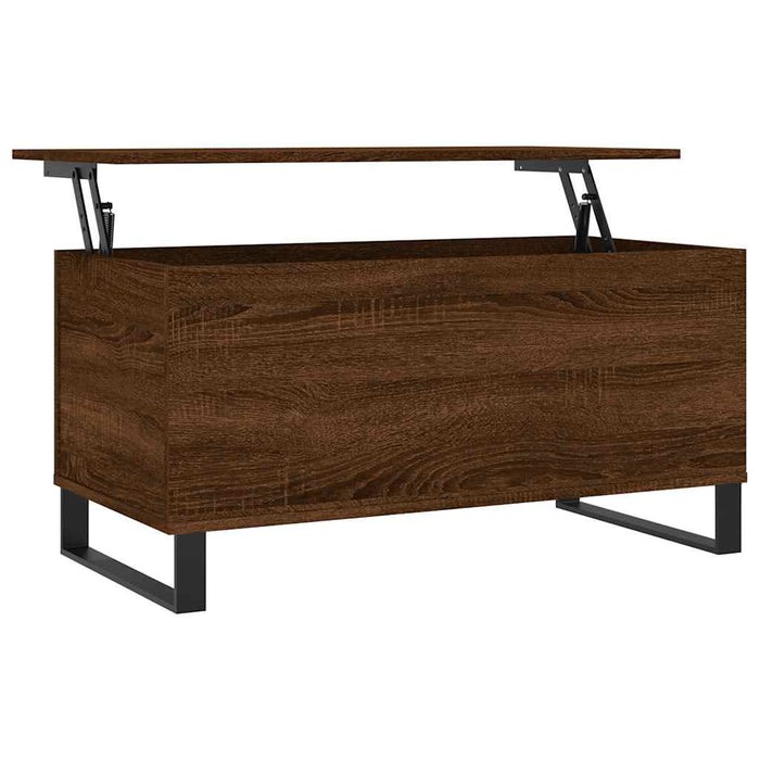 Tavolino Salotto Rovere Marrone 90x44,5x45 cm Legno Multistrato 830987