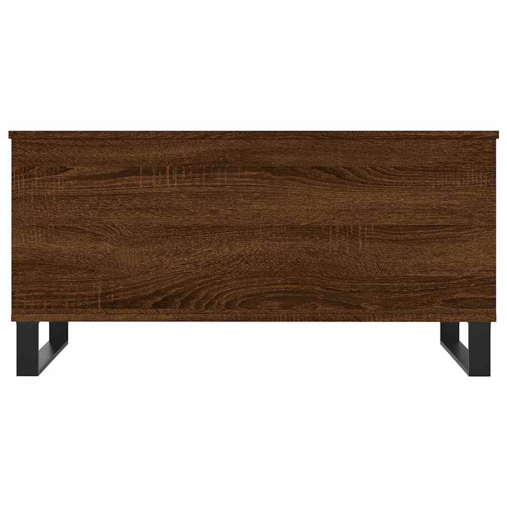 Tavolino Salotto Rovere Marrone 90x44,5x45 cm Legno Multistrato 830987