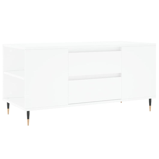 Tavolino da Salotto-Tavolino da soggiorno-Tavolo Bianco 102x44,5x50 cm in Legno Multistrato 712849