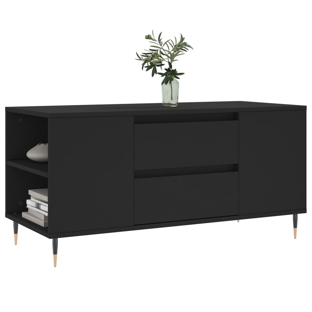 Tavolino da Salotto Nero 102x44,5x50 cm in Legno Multistratocod mxl 78552