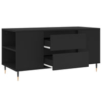 Tavolino da Salotto Nero 102x44,5x50 cm in Legno Multistrato 830989