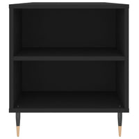 Tavolino da Salotto Nero 102x44,5x50 cm in Legno Multistrato 830989