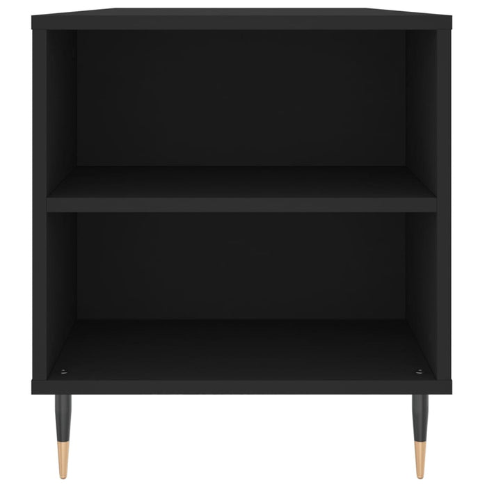 Tavolino da Salotto Nero 102x44,5x50 cm in Legno Multistrato 830989