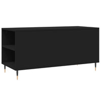 Tavolino da Salotto Nero 102x44,5x50 cm in Legno Multistrato 830989