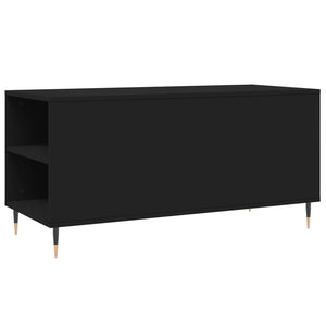 Tavolino da Salotto Nero 102x44,5x50 cm in Legno Multistrato 830989