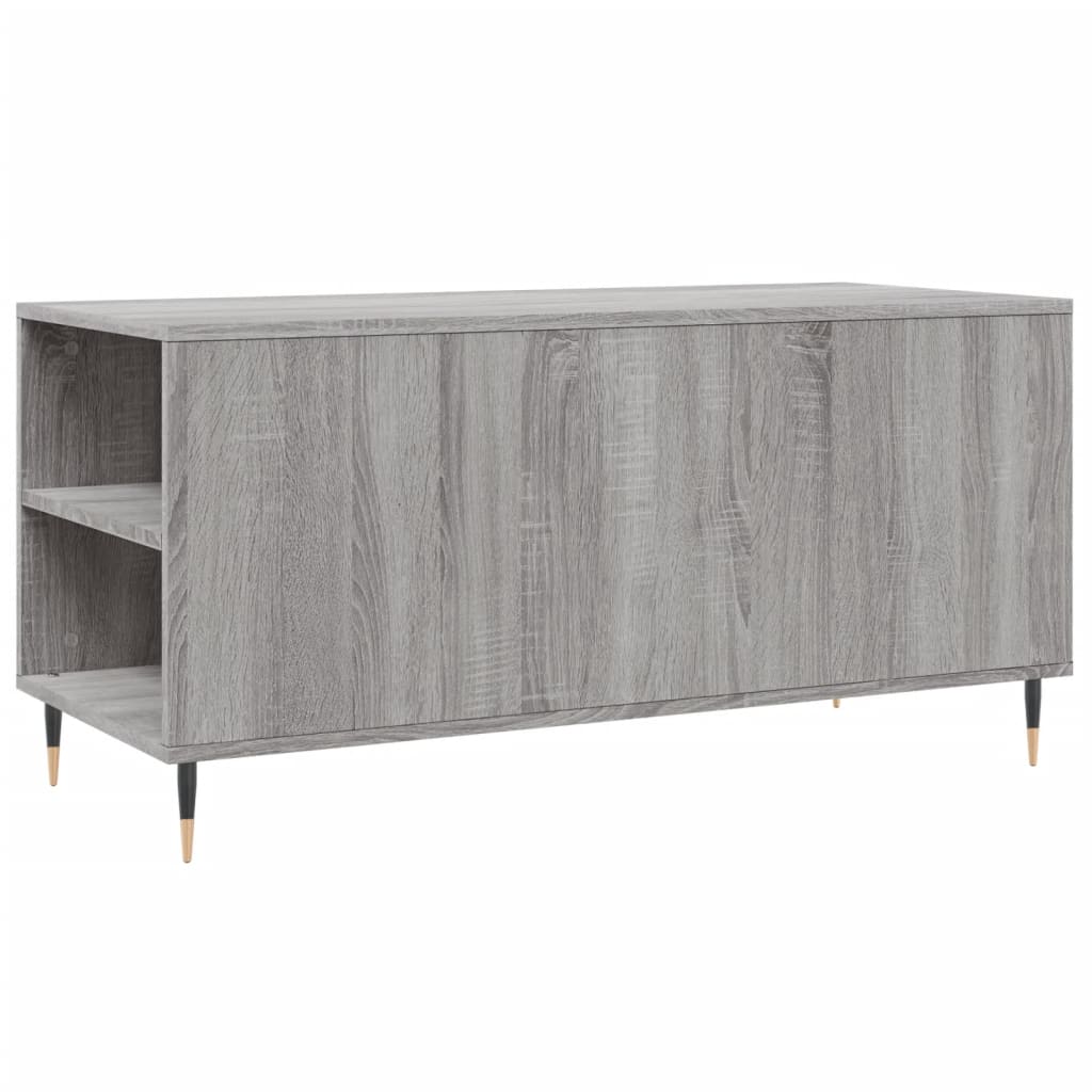 Tavolino Salotto Grigio Sonoma 102x44,5x50 cm Legno Multistrato 830994