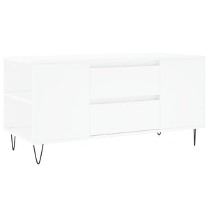 Tavolino da Salotto-Tavolino da soggiorno-Tavolo Bianco 102x44,5x50 cm in Legno Multistrato 746546