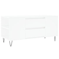 Tavolino da Salotto Bianco 102x44,5x50 cm in Legno Multistrato 830996