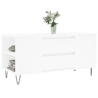 Tavolino da Salotto-Tavolino da soggiorno-Tavolo Bianco 102x44,5x50 cm in Legno Multistrato 746546