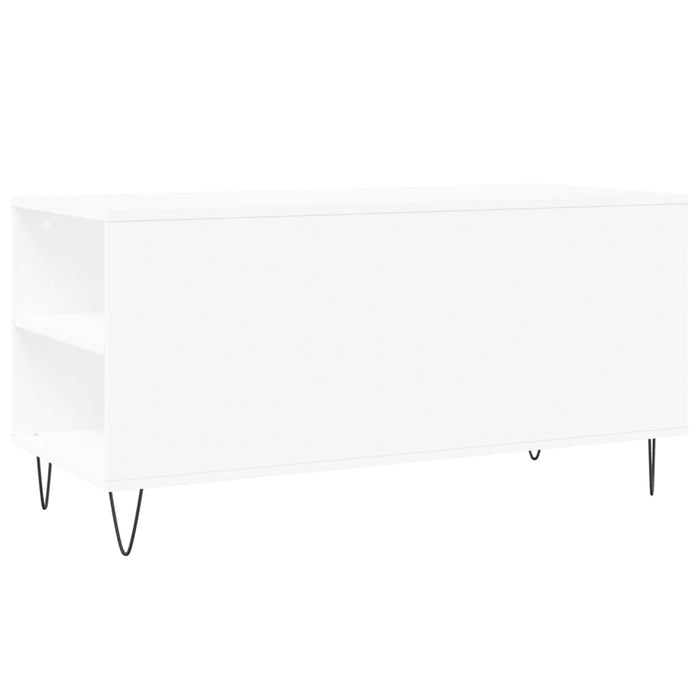 Tavolino da Salotto-Tavolino da soggiorno-Tavolo Bianco 102x44,5x50 cm in Legno Multistrato 746546