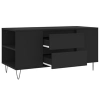 Tavolino da Salotto Nero 102x44,5x50 cm in Legno Multistrato 830997