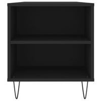 Tavolino da Salotto Nero 102x44,5x50 cm in Legno Multistrato 830997