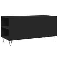 Tavolino da Salotto Nero 102x44,5x50 cm in Legno Multistrato 830997