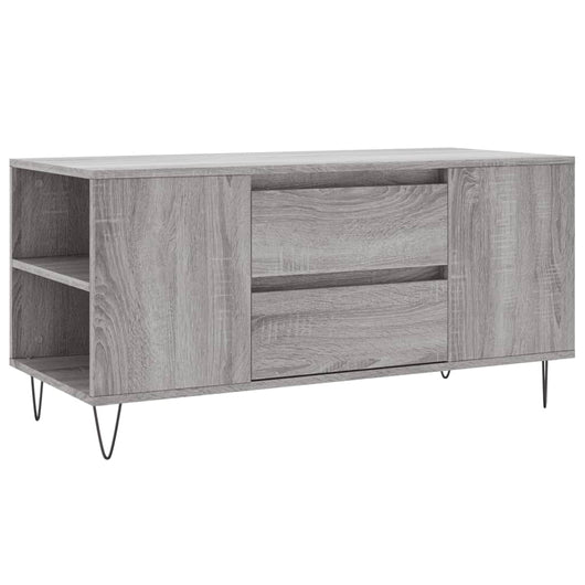Tavolino Salotto-Tavolino da soggiorno-Tavolo Grigio Sonoma 102x44,5x50 cm Legno Multistrato 766944