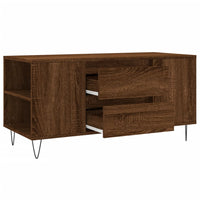 Tavolino Salotto-Tavolino da soggiorno-Tavolo Rovere Marrone 102x44,5x50cm Legno Multistrato 833854