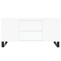 Tavolino da Salotto Bianco 102x44,5x50 cm in Legno Multistrato