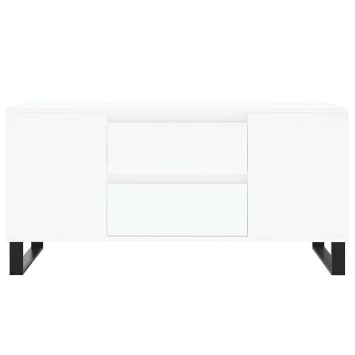 Tavolino da Salotto-Tavolino da soggiorno-Tavolo Bianco 102x44,5x50 cm in Legno Multistrato 270285