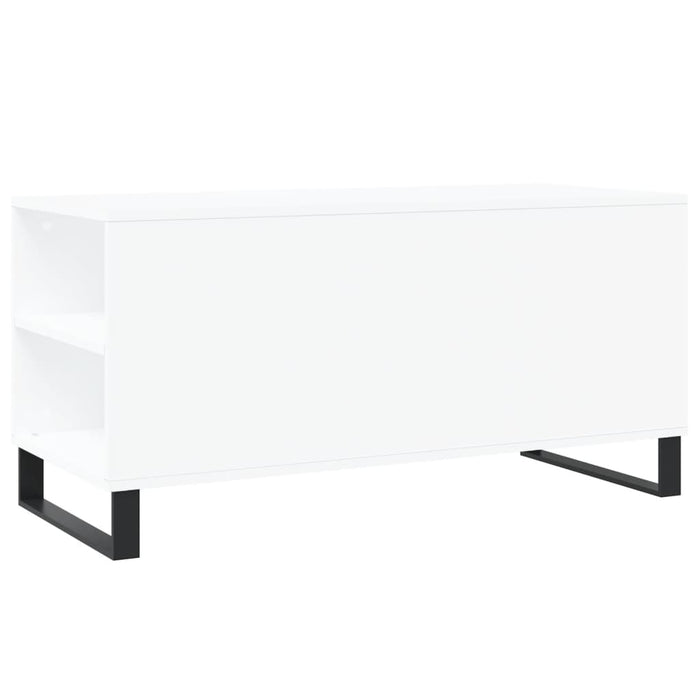 Tavolino da Salotto-Tavolino da soggiorno-Tavolo Bianco 102x44,5x50 cm in Legno Multistrato 270285
