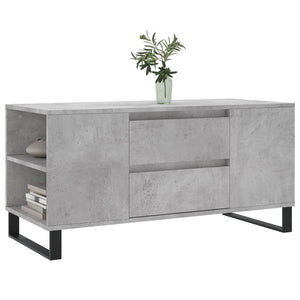 Tavolino Salotto Grigio Cemento 102x44,5x50cm Legno Multistrato 831008